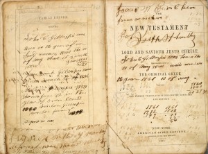 Page from the Gillespie Family BiblePage from the Gillespie Family Bible